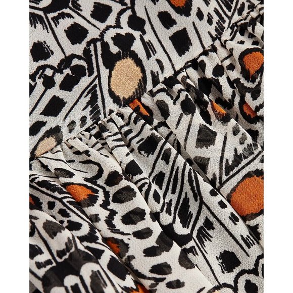 Express X Rachel Zoe Printed One Shoulder Ruffle Mini Dress M - Picture 6 of 7